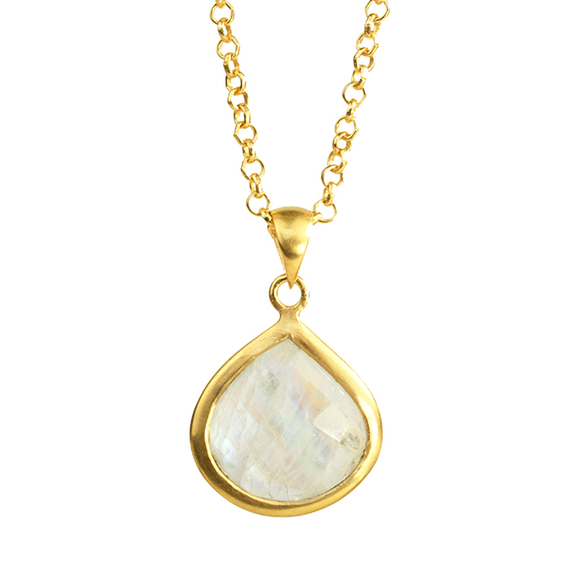 Candy Pear Necklace Moonstone