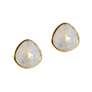 Talitha Stud Earrings Moonstone