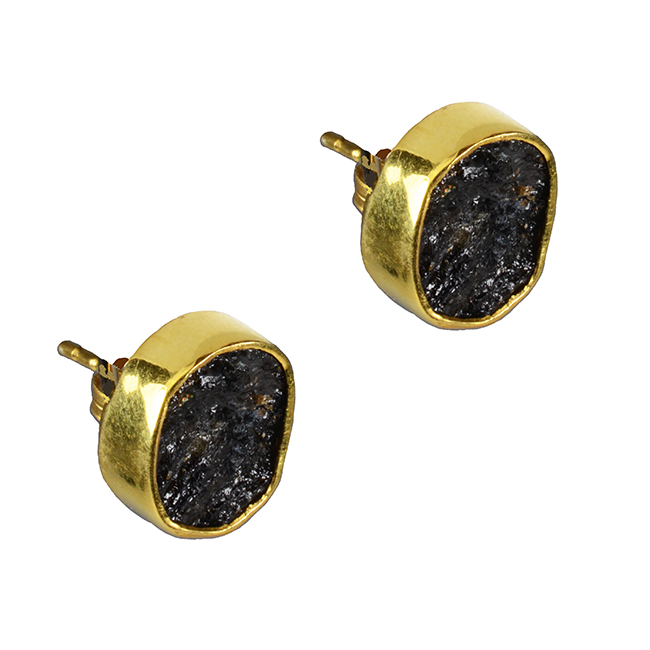 Tallulah Stud earrings Black Tourmaline