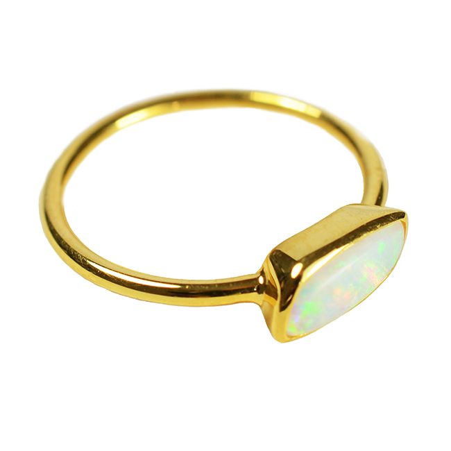 Gold Ring Opal