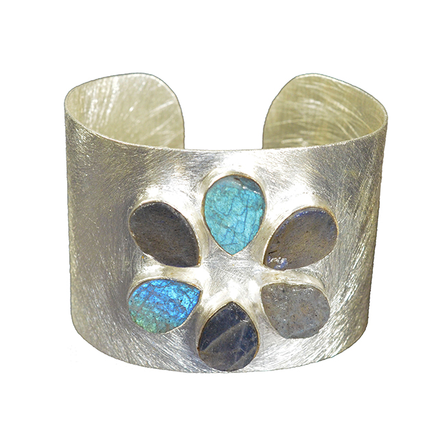 Tallulah Cuff Labradorite Silver