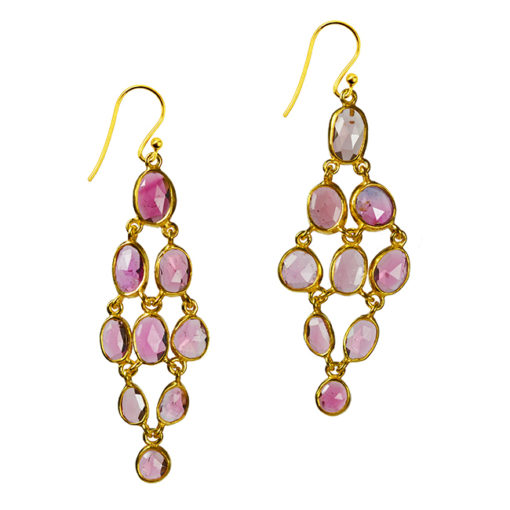 tara chandelier earrings pink tourmaline