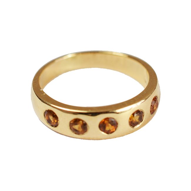 Gold Celebration Ring Mandarin Garnet