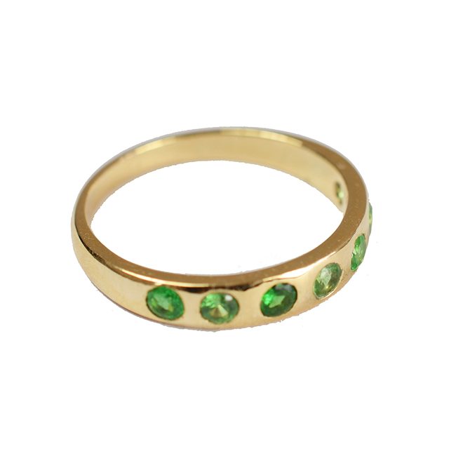 Gold Celebration Ring Tsavorite Garnet