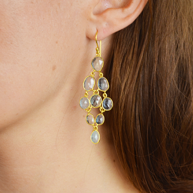 tara chandelier earrings aquamarine
