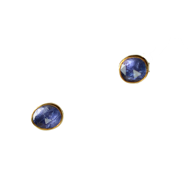 tanzanite stud earrings tara