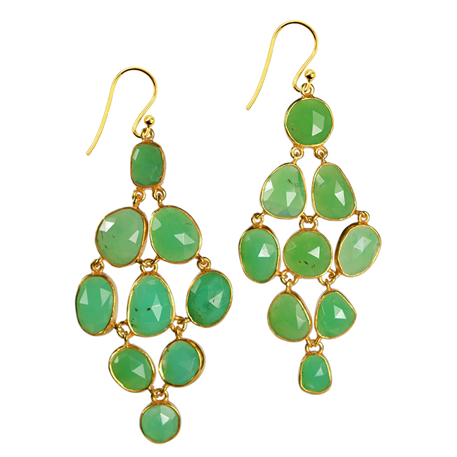 tara chandelier earrings chrysoprase