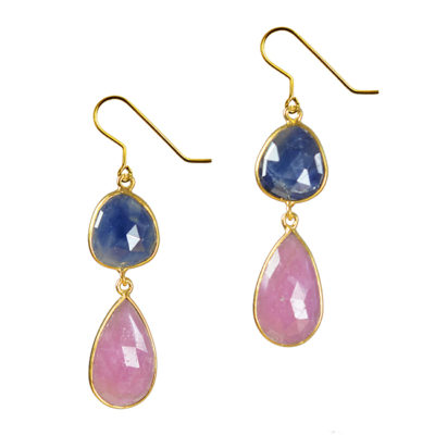 blue pink sapphire earrings talitha