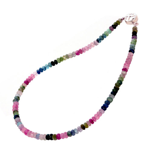 multi tourmaline bead necklace sofia