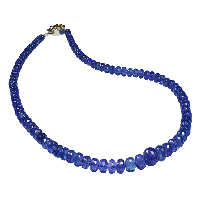Details about   Tanzanite Silver Necklace,beautiful beaded silver necklace,AAA+ 