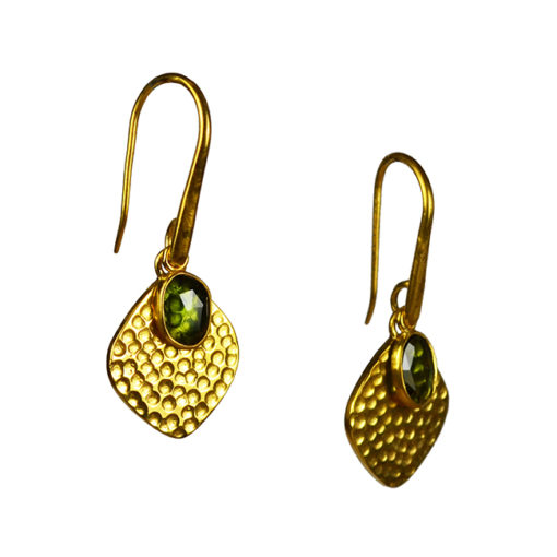 green tourmaline disc earrings tara