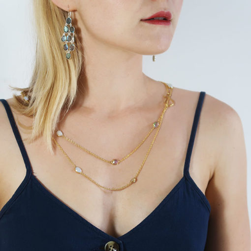 long opal necklace