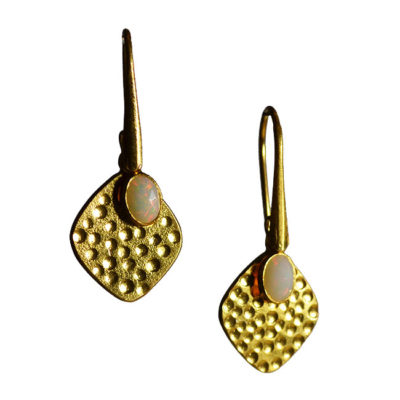opal disc earrings tara