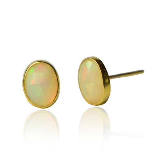 opal stud earrings